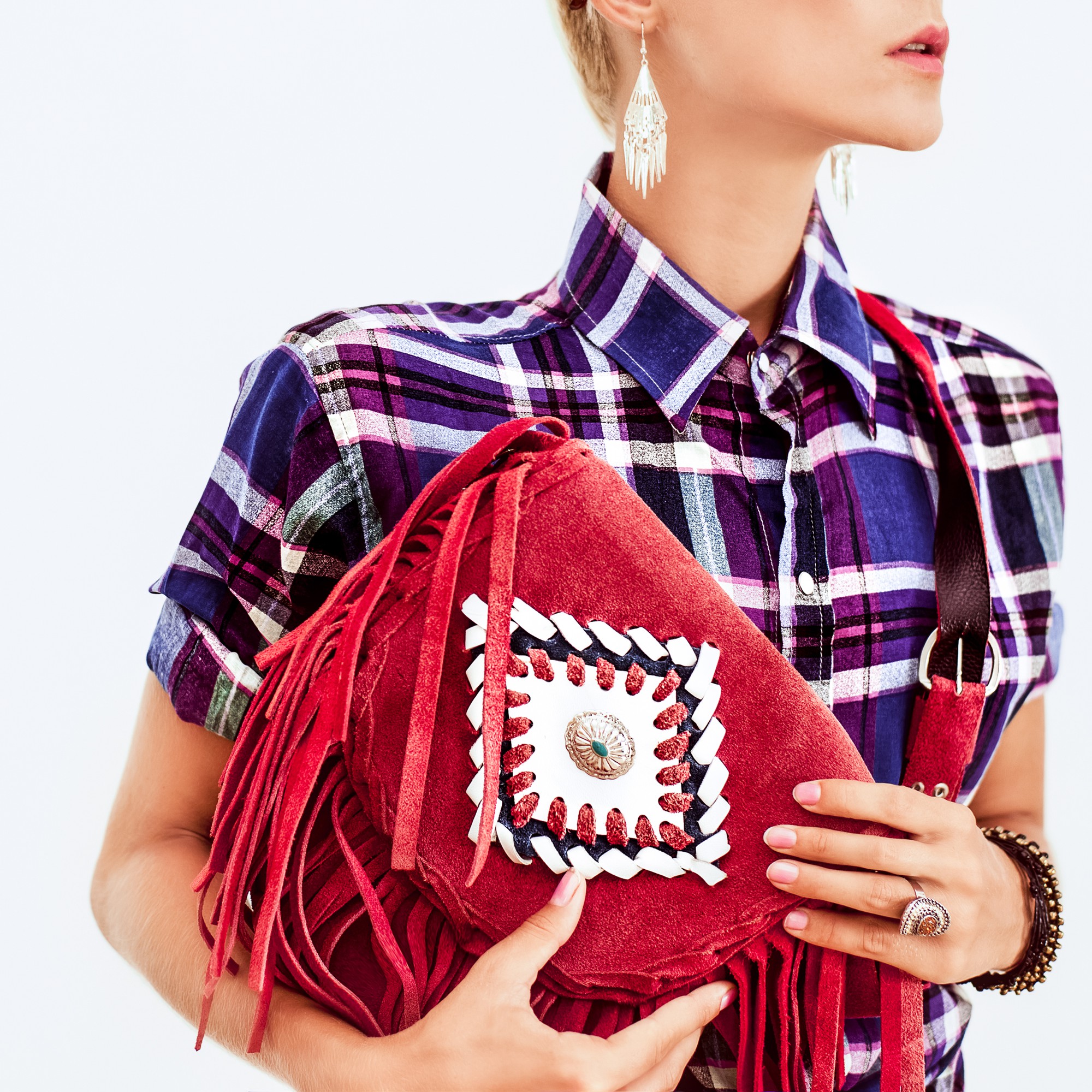 Kollektion bestickter Taschendesigns